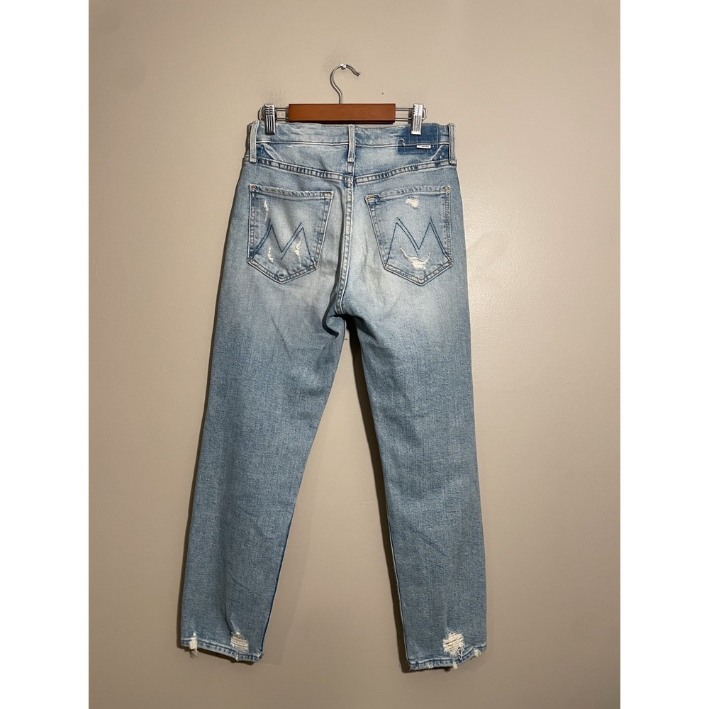 MOTHER The Tomcat Jeans in The Confession Wash Blue Distressed Size 26 USA Made - Picture 4 of 13